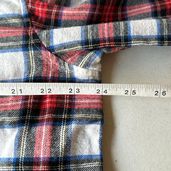 J. CREW | Red & White Plaid Fleece Pajamas Set XL - Picture 6 of 8